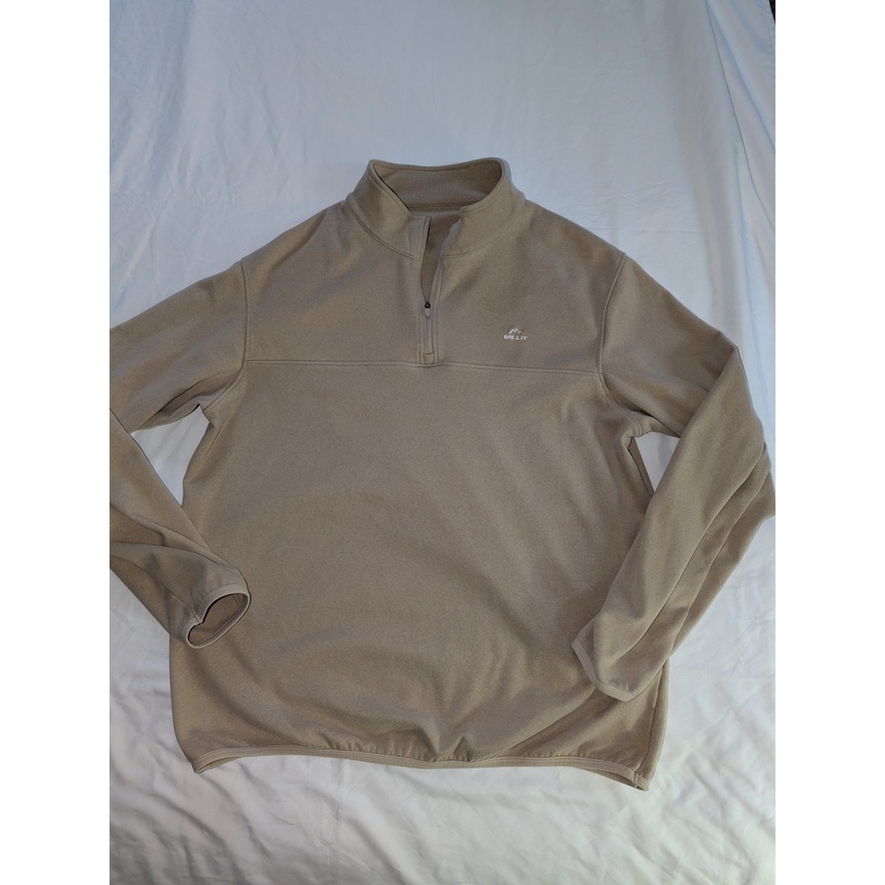 Will it Women's XL Tan Colored‎ Long Sleeve Quarter Zip Sweatshirt